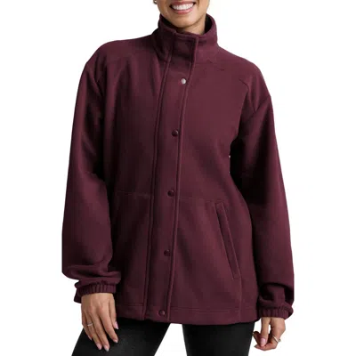 Beyond Yoga Explorer Fleece Jacket In Burgundy