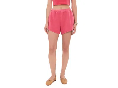 Beyond Yoga Fade Out Mid-rise Shorts Women's Shorts Washed Berry Red: Md 3 In Pink
