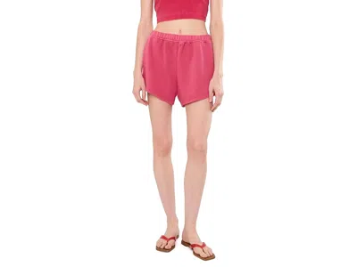 Beyond Yoga Fade Out Mid-rise Shorts Women's Shorts Washed Berry Red: Xl 3, Cotton/polyester In Pink