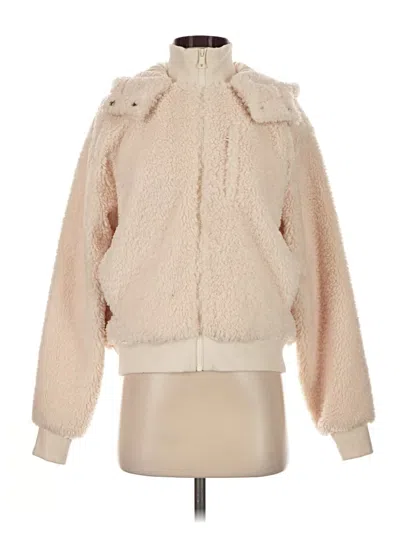 Pre-owned Beyond Yoga Faux Fur Jacket In Ivory