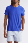 Beyond Yoga Featherweight Always Beyond Performance T-shirt In Royal Blue Pop Heath