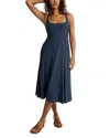 Beyond Yoga Featherweight At The Ready Square Neck Dress In Navy