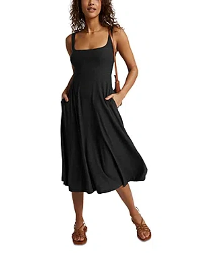Beyond Yoga Featherweight At The Ready Square Neck Dress In Black