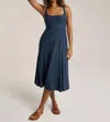 Beyond Yoga Featherweight At The Ready Square Neck Dress In Navy