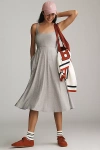 Beyond Yoga Featherweight At The Ready Square-neck Midi Dress In Gray