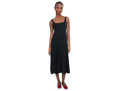 Beyond Yoga Featherweight At The Ready Square Neck Midi Dress In Black
