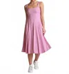 Beyond Yoga Featherweight At The Ready Square Neck Midi Dress In Pink Haze Heather In Multi