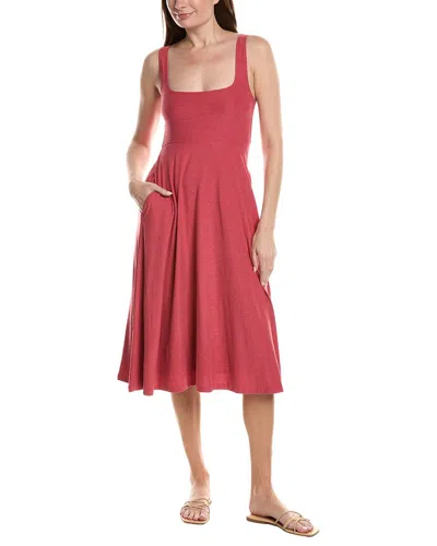 Beyond Yoga Featherweight At The Ready Square Neck Midi Dress In Pink