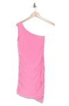 Beyond Yoga Featherweight Carried Away One-shoulder Body-con Minidress In Pink Bloom Heather