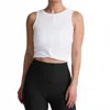 Beyond Yoga Featherweight Center Stage Cropped Tank Top In White