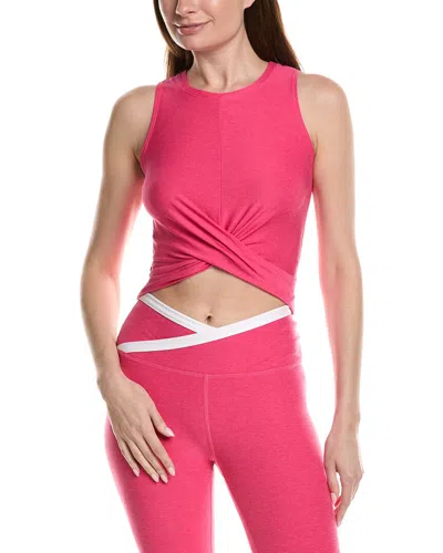 Beyond Yoga Featherweight Center Stage Cropped Tank In Pink
