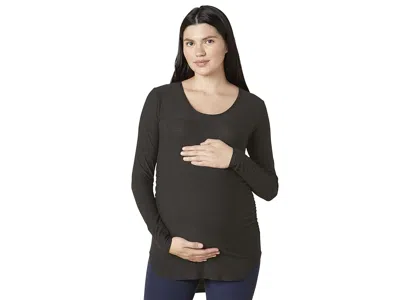 Beyond Yoga Featherweight Count On Me Maternity Crew Pullover In Black