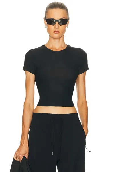 Beyond Yoga Featherweight Cropped Tee In Black