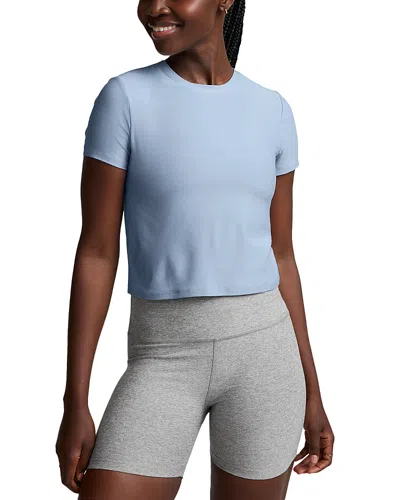 Beyond Yoga Featherweight Cropped Tee In Blue