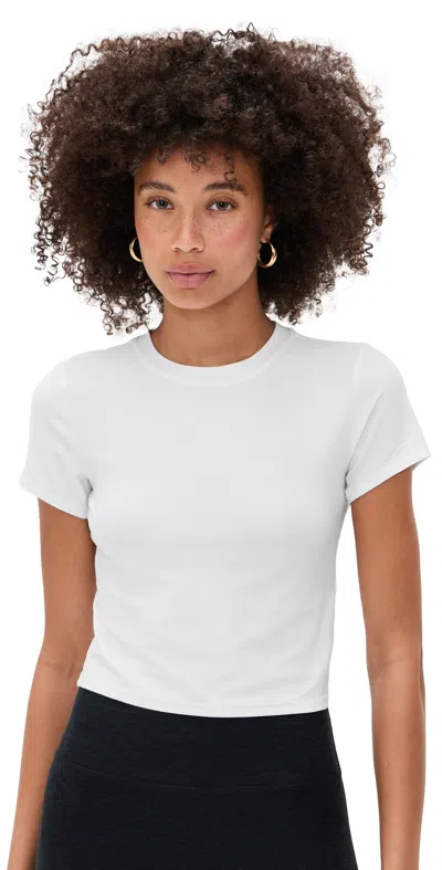 Beyond Yoga Featherweight Cropped Tee Cloud White