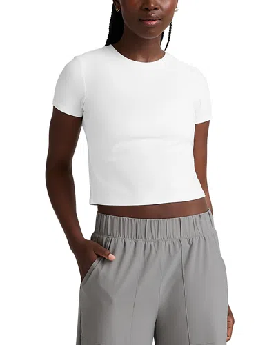 Beyond Yoga Featherweight Cropped Tee In White