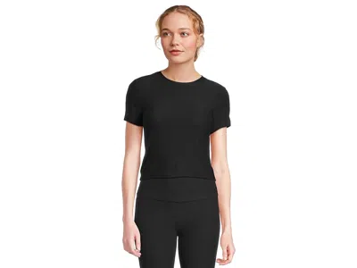 Beyond Yoga Featherweight Cropped T-shirts In Black