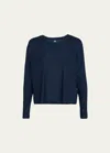Beyond Yoga Featherweight Daydreamer Pullover In Nocturnal Navy