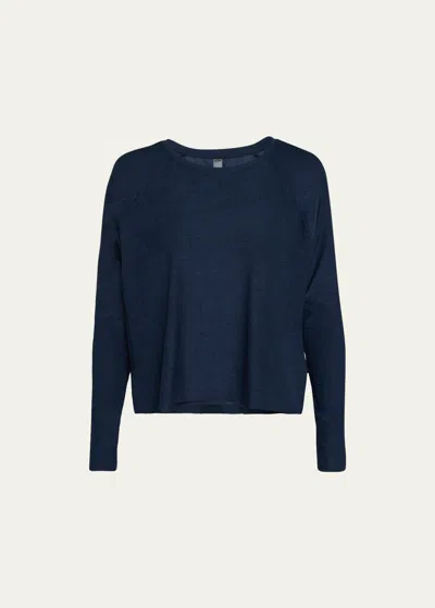 Beyond Yoga Featherweight Daydreamer Pullover In Nocturnal Navy