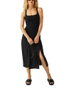Beyond Yoga Featherweight Getaway Split Hem Midi Dress In Darkest Night
