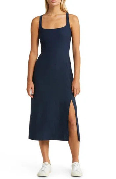 BEYOND YOGA BEYOND YOGA FEATHERWEIGHT GETAWAY SPLIT HEM MIDI DRESS