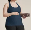 Beyond Yoga Featherweight Let It Grow Racerback Maternity Tank In Navy In Blue