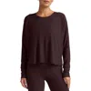 Beyond Yoga Featherweight Long Sleeve T-shirt In Brown