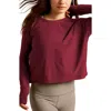 Beyond Yoga Featherweight Long Sleeve T-shirt In Bordeaux Heather