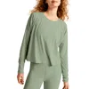 Beyond Yoga Featherweight Long Sleeve T-shirt In Green