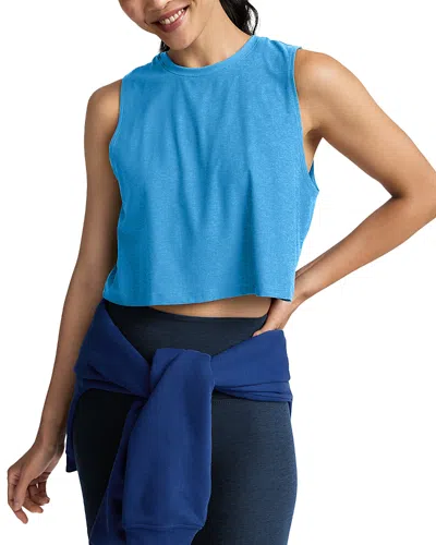 Beyond Yoga Featherweight Minimal Cropped Tank In Blue