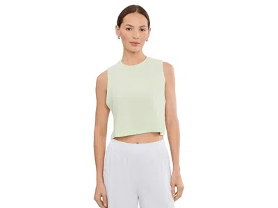 Beyond Yoga Featherweight Minimal Cropped Tank Top Women's Workout Airy Green Heather: Lg, Elastane/polyester In Pattern