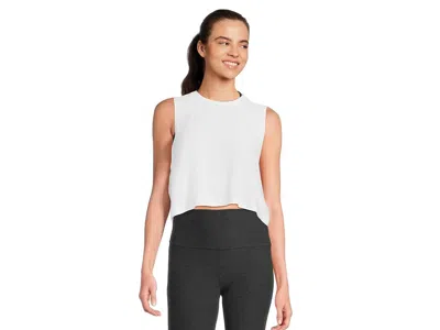 Beyond Yoga Featherweight Minimal Cropped Tank Top Women's Workout Cloud White: Md, Elastane/polyester