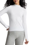 Beyond Yoga Featherweight Mock Neck Long Sleeve Top In White
