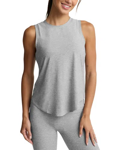 Beyond Yoga Featherweight On The Down Low Muscle T-shirt In Gray