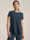 Beyond Yoga Featherweight On The Down Low Tee Nocturnal Navy In Blue