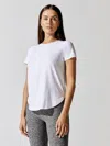 Beyond Yoga Plus On The Down Low Bopo Tee In Cloud White