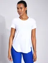Beyond Yoga Featherweight On The Down Low Tee In White
