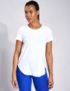 Beyond Yoga Plus On The Down Low Bopo Tee In White