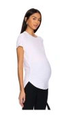 Beyond Yoga Featherweight One & Only Maternity Tee In Cloud White