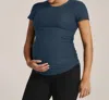 Beyond Yoga Featherweight One + Only Maternity Tee In Navy In Blue