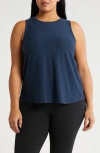 Beyond Yoga Featherweight Rebalance Tank In Nocturnal Navy