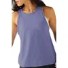 Beyond Yoga Womens Indigo Heather Spacedye Racerbac Kstretch-jersey Top In Periwinkle Cloud Heather