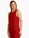 Beyond Yoga Featherweight Rebalance Tank Top In Ruby Red Heather In Red