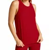 Beyond Yoga Featherweight Rebalance Tank Top In Ruby Red Heather In Red