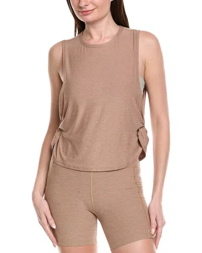 Beyond Yoga Featherweight Side Note Twist Tank In Neutral