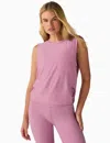 Beyond Yoga Featherweight Side Note Twist Tank In Pink