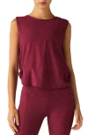 Beyond Yoga Featherweight Side Twist Tank In Burgundy