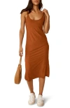 Beyond Yoga Featherweight Simplicity Dress In Warm Clay Heather