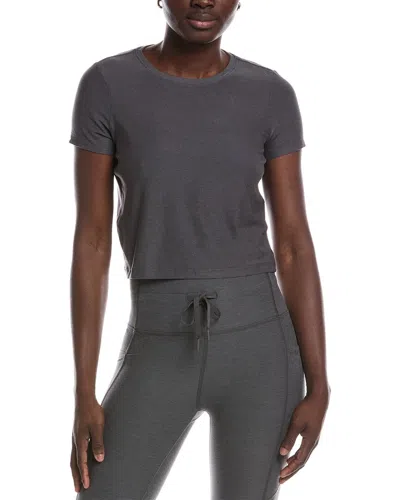 Beyond Yoga Featherweight Supreme Cropped T-shirt In Gray