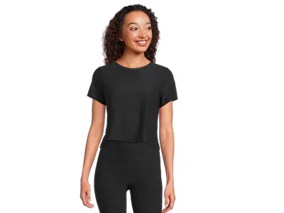 Beyond Yoga Featherweight Supreme Cropped T-shirts In Black